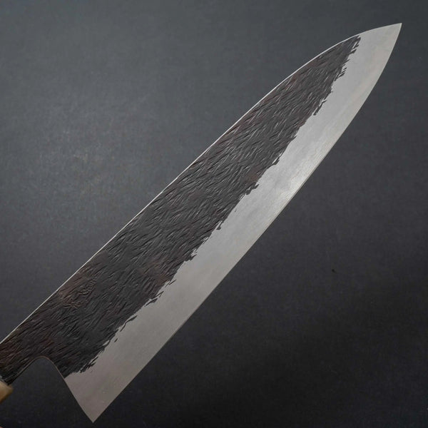 Isamitsu White #1 Stainless Clad Kurouchi Gyuto 240mm Ebony Handle (Blond Ferrule) Product vendor