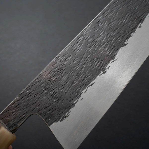 Isamitsu White #1 Stainless Clad Kurouchi Gyuto 240mm Ebony Handle (Blond Ferrule) Product vendor
