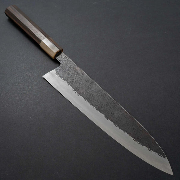 Isamitsu White #1 Stainless Clad Kurouchi Gyuto 240mm Ebony Handle (Blond Ferrule) Product vendor
