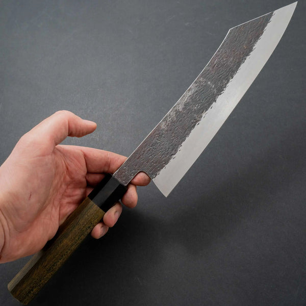 Isamitsu White #1 Stainless Clad Kurouchi Kiritsuke Gyuto 240mm Palo Santo Handle Product vendor