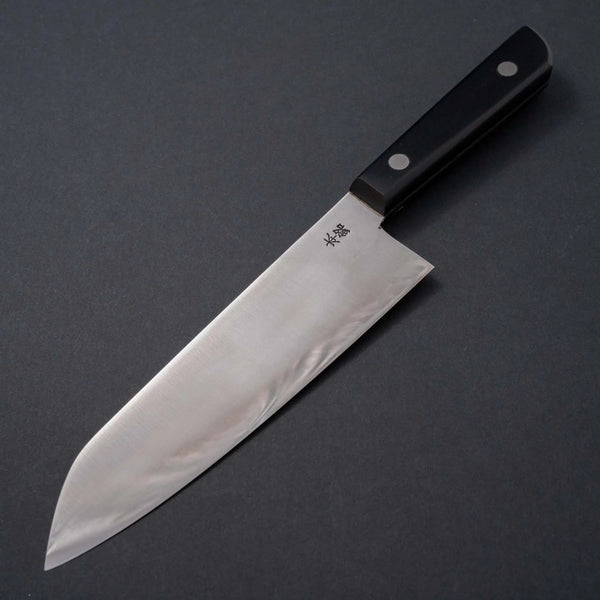 Kogetsu Carbon Santoku 180mm Pakka Handle (No Bolster) - Tetogi