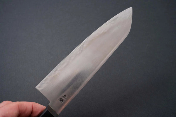 Kogetsu Carbon Santoku 180mm Pakka Handle (No Bolster) - Tetogi