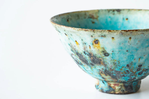 Komon Kotsuji Blue Large Rice Bowl - Tetogi
