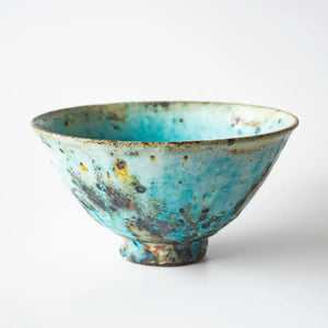 Komon Kotsuji Blue Large Rice Bowl - Tetogi