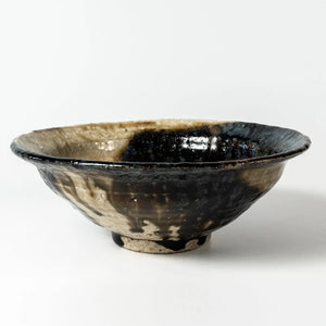 Komon Okuda Asabachi Bowl Medium Tessaiyu (iron glaze) - Tetogi