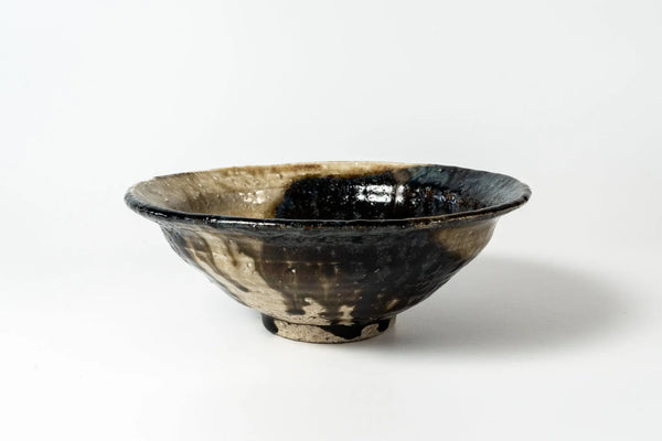 Komon Okuda Asabachi Bowl Medium Tessaiyu (iron glaze) - Tetogi