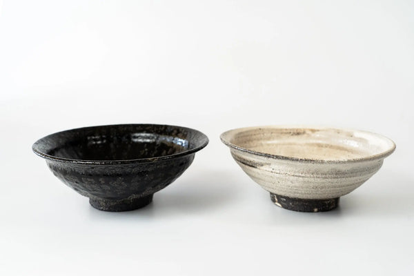 Komon Okuda Asabachi Bowl Medium Tessaiyu (iron glaze) - Tetogi