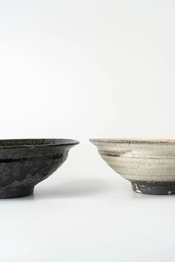 Komon Seji Okuda Asabachi Bowl Large Tessaiyu (iron glaze) - Tetogi