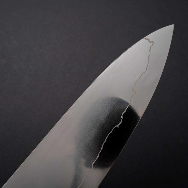 Kopi af Hitohira Kikuchiyo Izo Silver #3 Gyuto 240mm Yakusugi Cedar Handle (Black ferrule) - Tetogi