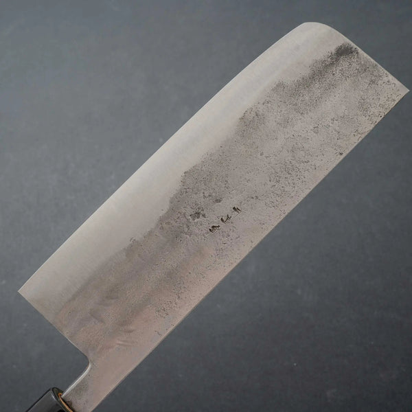 Morihei Hisamoto Blue Super Tsuchime Stainless Clad Nakiri 165mm Ho Wood Handle - Tetogi