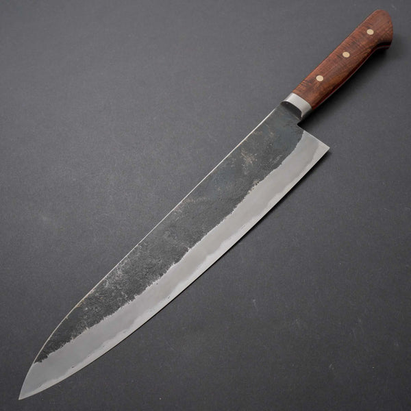 Morihei Hisamoto Kurouchi White #1 Gyuto 300mm Riisgaard Ringed Gidgee Handle (Thick) (Limited) (Fine Finish) - Tetogi