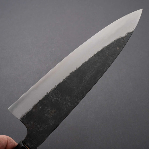Morihei Hisamoto Kurouchi White #2 Extra Height Gyuto 210mm Keyaki Zelkova Handle - Tetogi