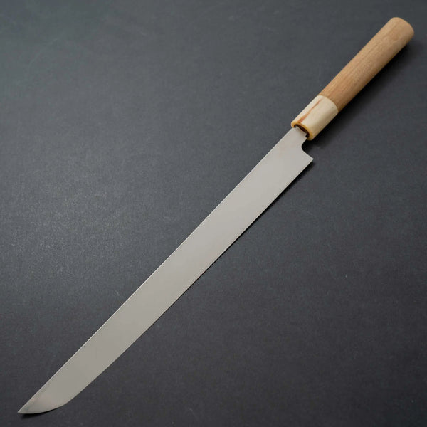 Morihei Hisamoto Mirror Polished Ginsan Sakimaru Takobiki 270mm Ho Wood Handle - Tetogi