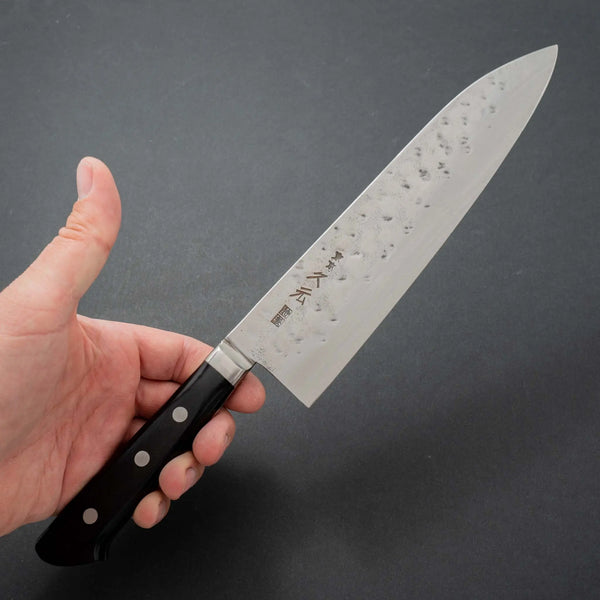 Morihei Hisamoto White #1 Tsuchime Stainless Clad Gyuto 210mm Pakka Handle Product vendor