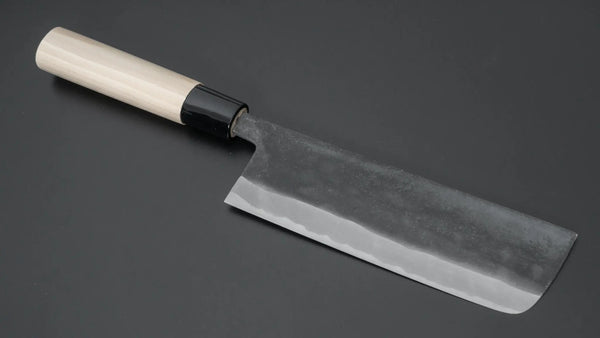 Morihei Kikuyu White #2 Kurouchi Nakiri 165mm Poplar Handle - Tetogi