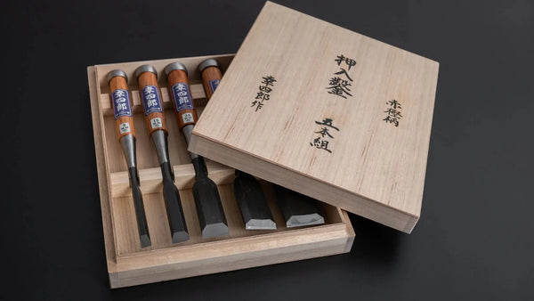 Morihei Koshiro White #2 Chisel 5 Set (Kiri Box) - Tetogi