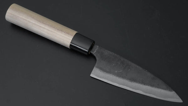Mumei Carbon Outdoor Double-Bevel Deba 105mm Ho Wood Handle (with Sheath) - Tetogi