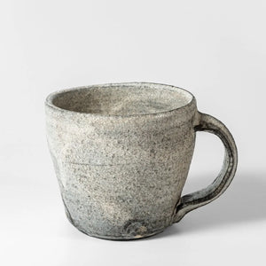 Seji Okuda - Low Mug Kohiki Haiyu (white slip glaze & ash glaze) - Tetogi