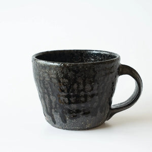 Seji Okuda - Low Mug Kuro Haiyu (black ash glaze) - Tetogi