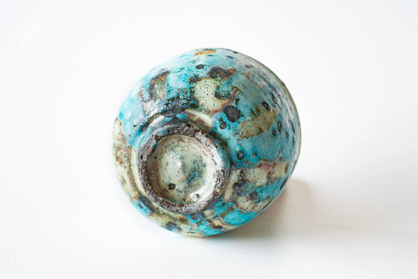 Shinichi Kotsuji - Tsutsu Chawan (tube tea bowl) Blue - Tetogi