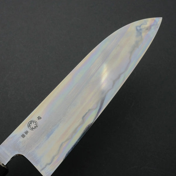 Takada no Hamono Blue #1 Suiboku Santoku 180mm Ho Wood Handle - Tetogi