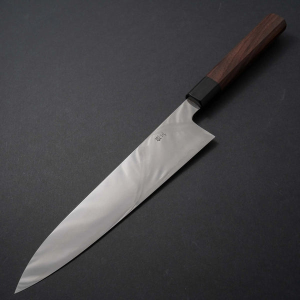 Takada no Hamono Silver #3 Suiboku Gyuto 240mm Wood Handle - Tetogi