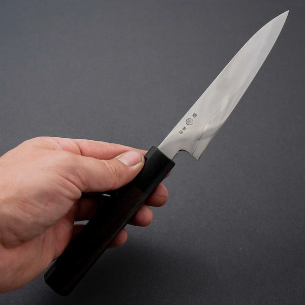 Takada no Hamono Silver #3 Suiboku Petty 135mm Wood Handle - Tetogi
