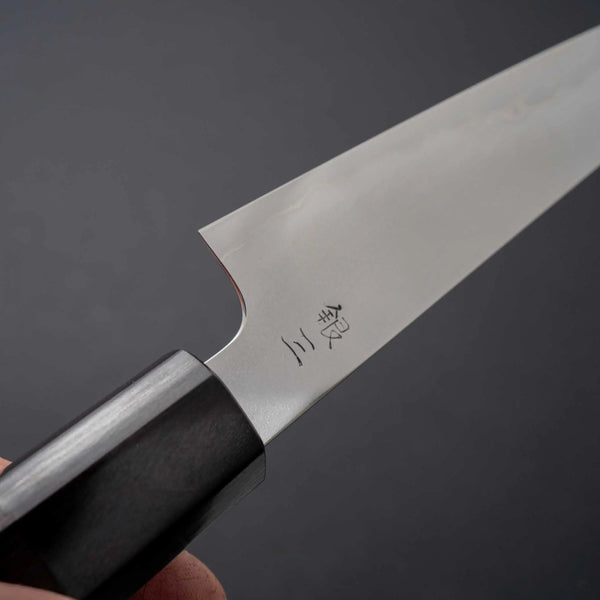 Takada no Hamono Silver #3 Suiboku Petty 135mm Wood Handle - Tetogi