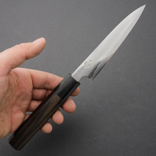 Takada no Hamono Silver #3 Suiboku Petty 135mm Wood Handle (Extra Thin) - Tetogi