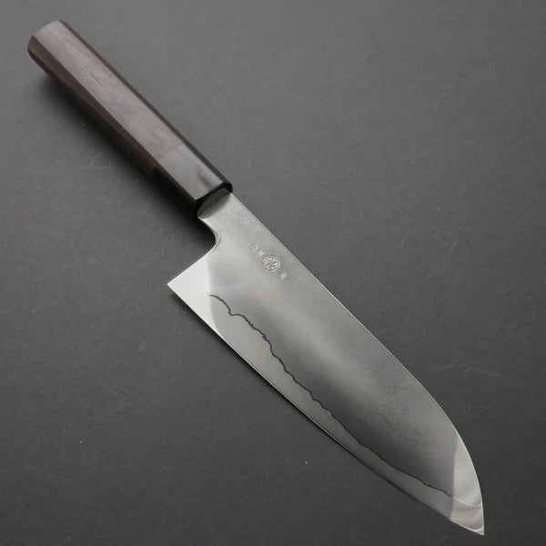 Takada no Hamono Silver #3 Suiboku Santoku 180mm Wood Handle (Extra Thin) - Tetogi