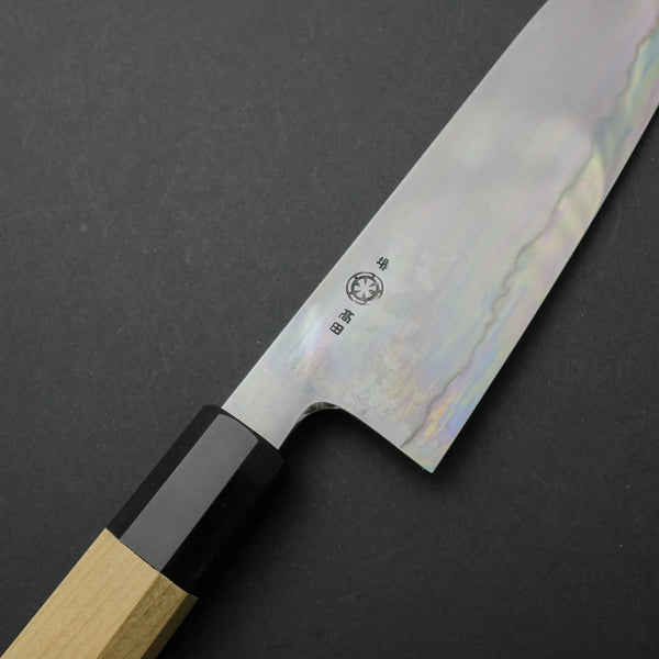 Takada no Hamono White #1 Suiboku Santoku 180mm Ho Wood Handle - Tetogi