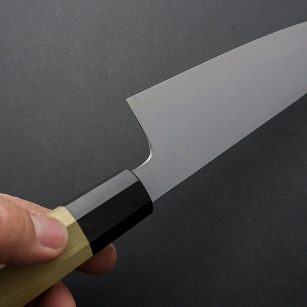 Takada no Hamono White #2 HH Santoku 180mm Ho Wood Handle - Tetogi