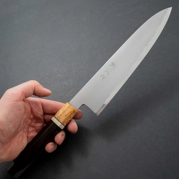 Tetsujin Blue #2 Kasumi Gyuto 240mm Riisgaard Rosewood Handle - Tetogi