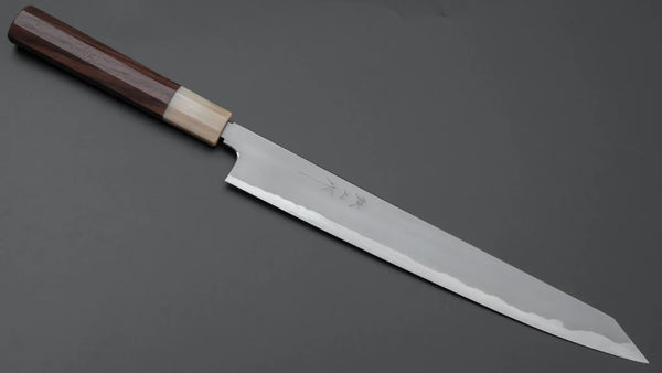 Tetsujin Blue #2 Kasumi Kiritsuke Sujihiki 300mm Taihei Wood Handle - Tetogi