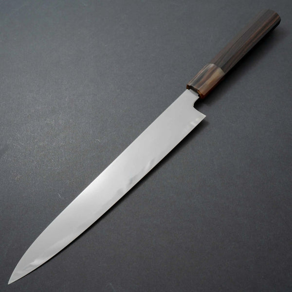 Tetsujin Blue #2 Kasumi Sujihiki 240mm Taihei Ebony Handle - Tetogi