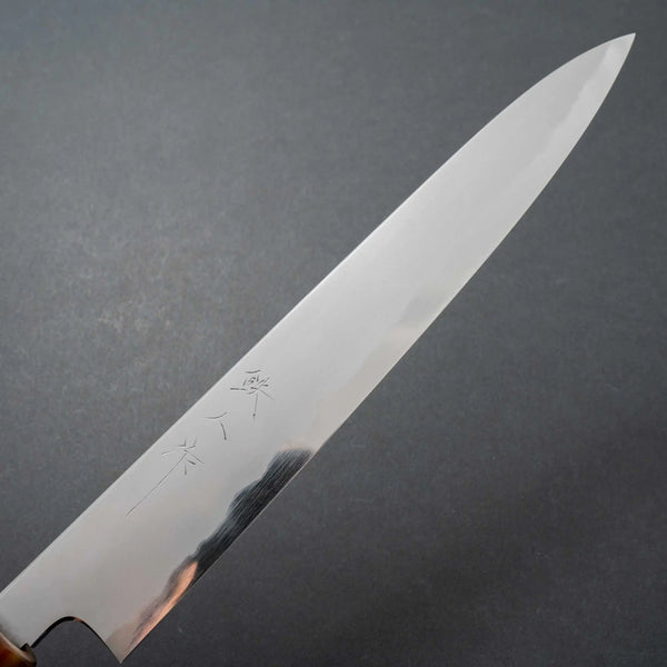 Tetsujin Blue #2 Kasumi Sujihiki 240mm Taihei Ebony Handle - Tetogi
