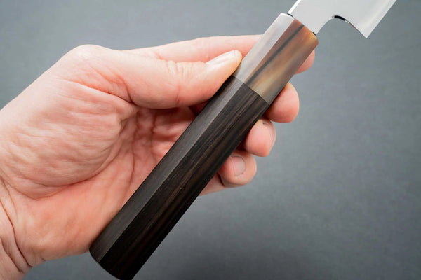 Tetsujin Blue #2 Kasumi Sujihiki 240mm Taihei Ebony Handle - Tetogi
