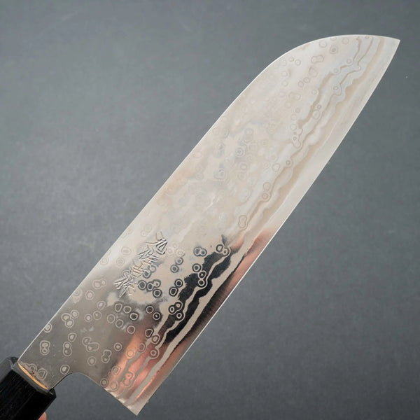 Yoshida Hamono ZDP189 Damascus 180mm Santoku - Tetogi