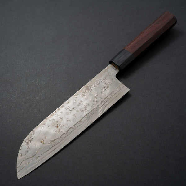 Yoshida Hamono ZDP189 Damascus 180mm Santoku - Tetogi